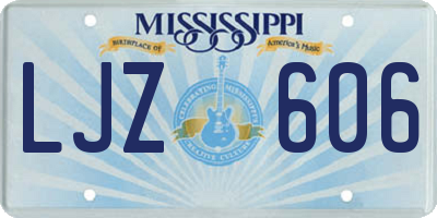 MS license plate LJZ606