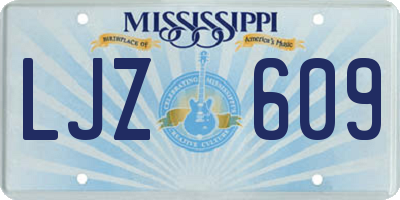MS license plate LJZ609