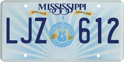 MS license plate LJZ612