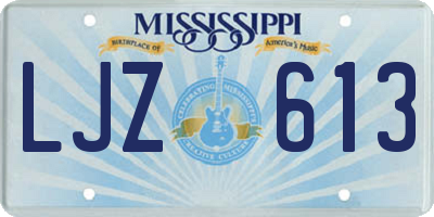 MS license plate LJZ613