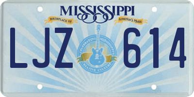 MS license plate LJZ614