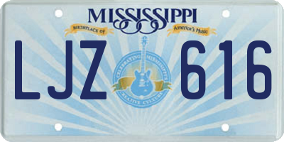 MS license plate LJZ616
