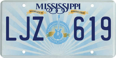 MS license plate LJZ619
