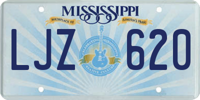 MS license plate LJZ620