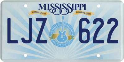 MS license plate LJZ622