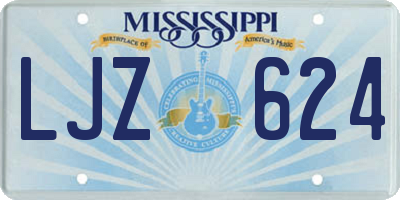 MS license plate LJZ624