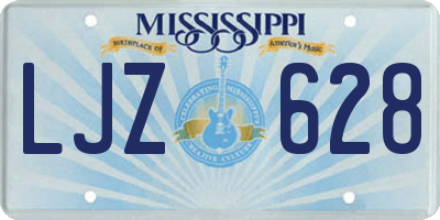 MS license plate LJZ628