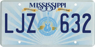 MS license plate LJZ632