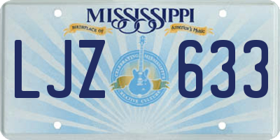 MS license plate LJZ633