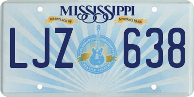 MS license plate LJZ638