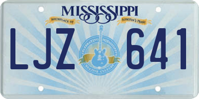 MS license plate LJZ641