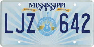 MS license plate LJZ642