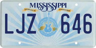 MS license plate LJZ646