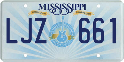 MS license plate LJZ661