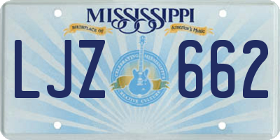 MS license plate LJZ662
