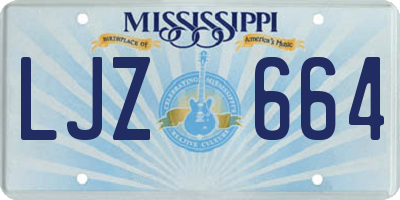 MS license plate LJZ664