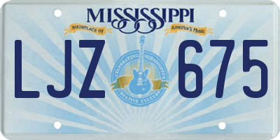 MS license plate LJZ675