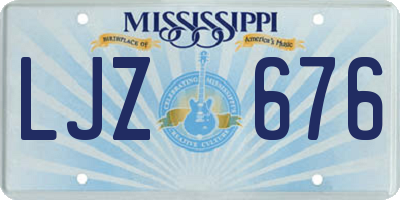 MS license plate LJZ676