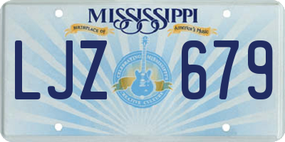 MS license plate LJZ679