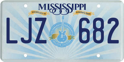 MS license plate LJZ682