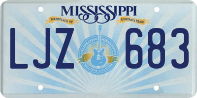 MS license plate LJZ683