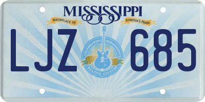 MS license plate LJZ685