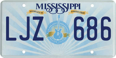 MS license plate LJZ686