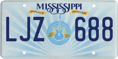 MS license plate LJZ688