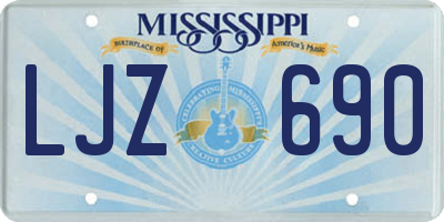 MS license plate LJZ690