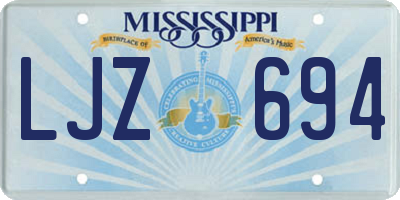 MS license plate LJZ694