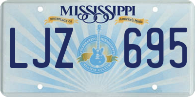 MS license plate LJZ695