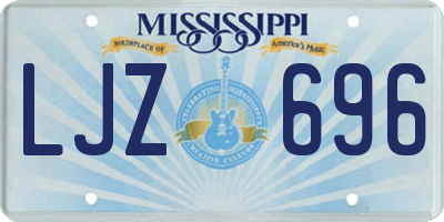 MS license plate LJZ696