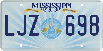 MS license plate LJZ698