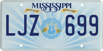 MS license plate LJZ699