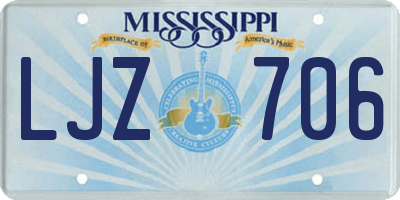 MS license plate LJZ706