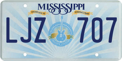 MS license plate LJZ707