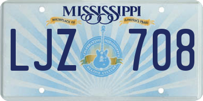 MS license plate LJZ708