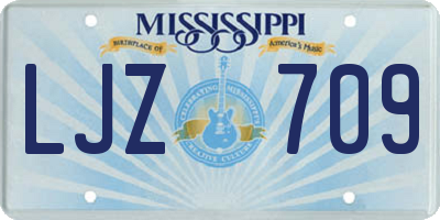 MS license plate LJZ709
