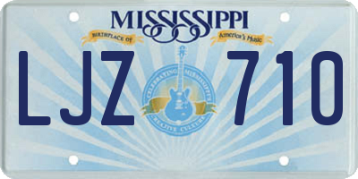MS license plate LJZ710
