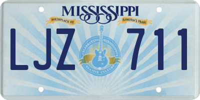 MS license plate LJZ711