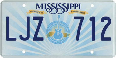 MS license plate LJZ712