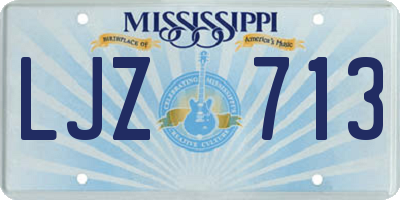 MS license plate LJZ713