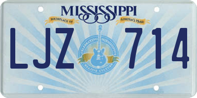 MS license plate LJZ714