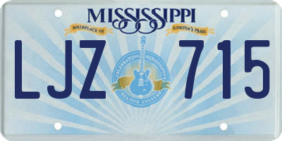 MS license plate LJZ715