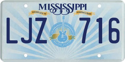 MS license plate LJZ716