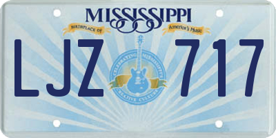 MS license plate LJZ717