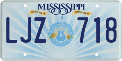 MS license plate LJZ718