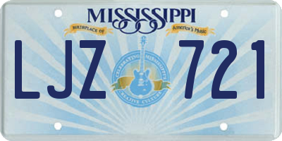 MS license plate LJZ721