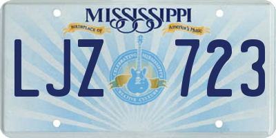 MS license plate LJZ723