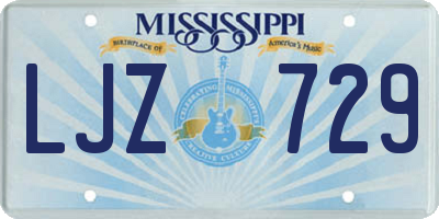 MS license plate LJZ729